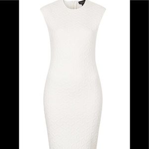 Topshop White Quilted Bodycon Dress